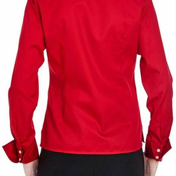 NWT ULTRACLUB WHISPER ELITE TWILL CARDINAL RED BUTTON DOWN MEDIUM, LARGE - Picture 6 of 11